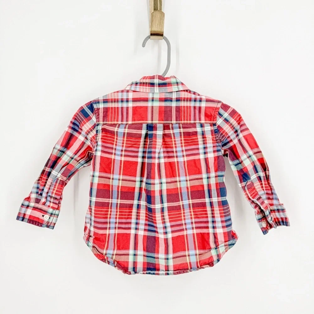 Ralph Lauren Classic Red and Blue Plaid Shirt